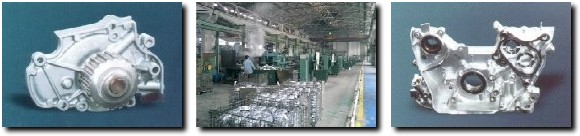 L to R - Die Casting Housing, Die Casting Production Line, Die Casting Cover